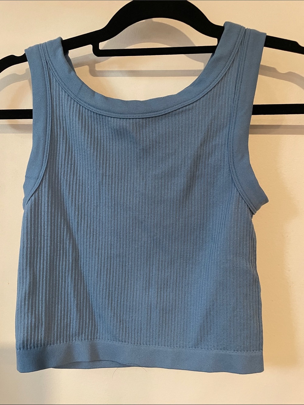 Urban Outfitters Out From Under Dusty Blue Ribbed Cropped Tank Top Sz M/L B139